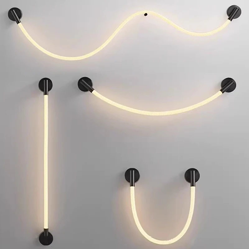 Minimalist Modern Line Wall Lamp Entrance Hall Living Room Bedroom Corridor Staircase Decoration Atmosphere Led Wall Lamp
Minimalist Modern Line Wall Lamp Entrance Hall Living Room Bedroom Corridor Staircase Decoration Atmosphere Led Wall Lamp