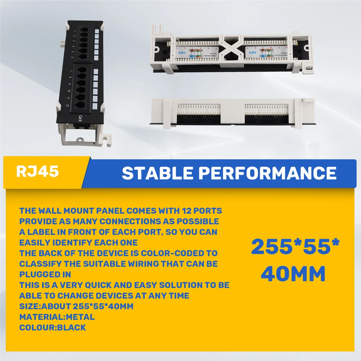 Hot Sale Network Tool Kit 12 Port CAT6 Patch Panel RJ45 Networking Wall Mount Rack with Surface Wall Mount Bracket
Hot Sale Network Tool Kit 12 Port CAT6 Patch Panel RJ45 Networking Wall Mount Rack with Surface Wall Mount Bracket