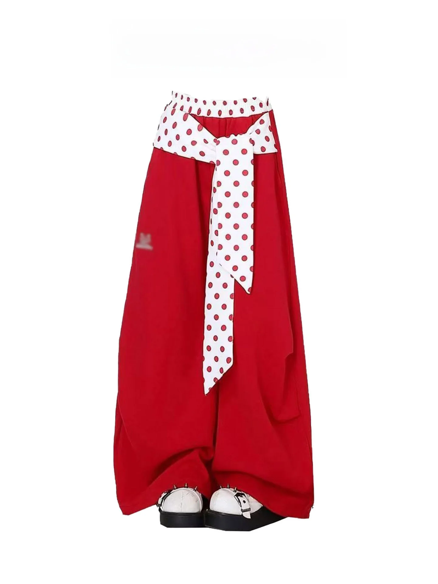 Dopamine American Splice Polka Dot Belted Layered Slash Knife Wide Leg Pants Women Summer Jazz Dance Loose Casual Trousers
Dopamine American Splice Polka Dot Belted Layered Slash Knife Wide Leg Pants Women Summer Jazz Dance Loose Casual Trousers
