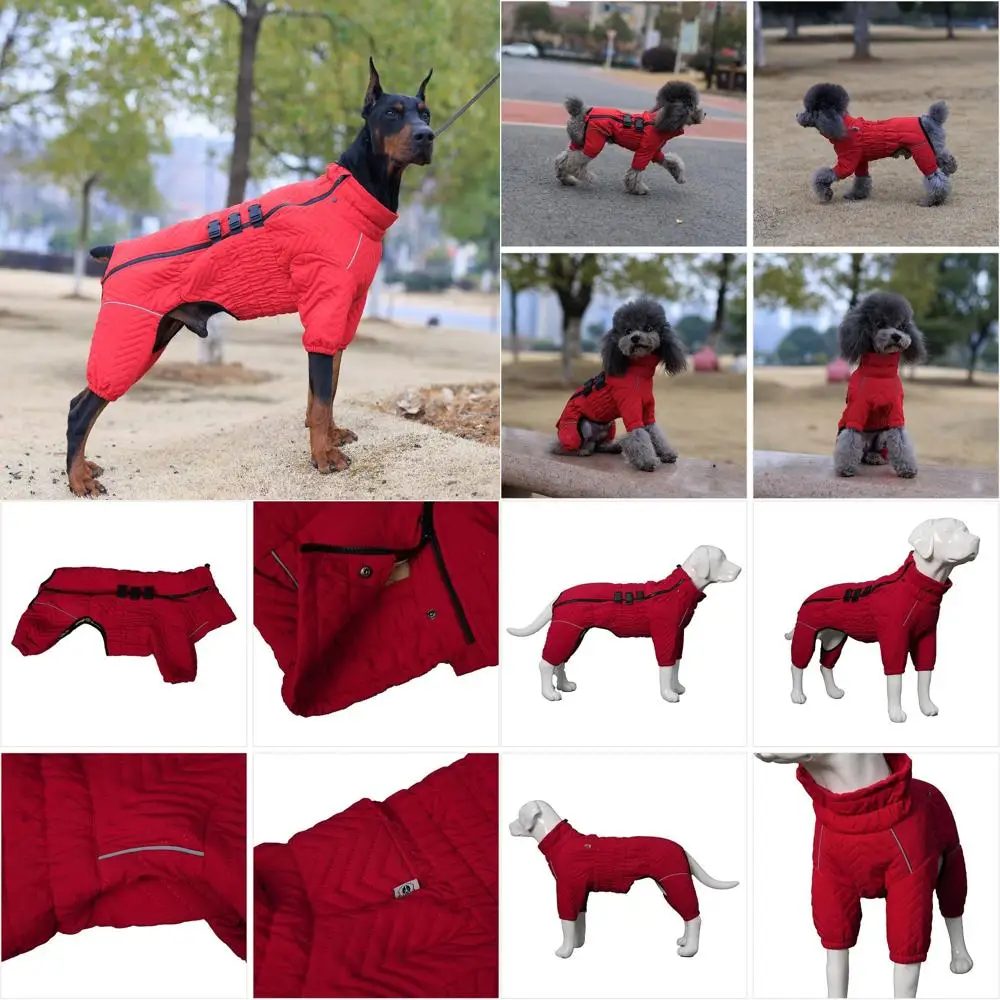 Двухслойный красный ветрозащитный и водонепроницаемый жилет для собак 4XL с полным покрытием 4 лап для активного отдыха на улице
Двухслойный красный ветрозащитный и водонепроницаемый жилет для собак 4XL с полным покрытием 4 лап для активного отдыха на улице