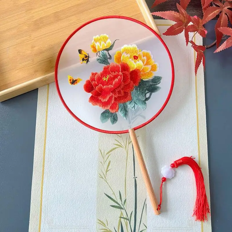 Traditional Chinese Embroidery Hand Fan, Vintage Double-Sided Flower Design, Hanfu Dance Party Accessory, Performance Decor Prop
Traditional Chinese Embroidery Hand Fan, Vintage Double-Sided Flower Design, Hanfu Dance Party Accessory, Performance Decor Prop