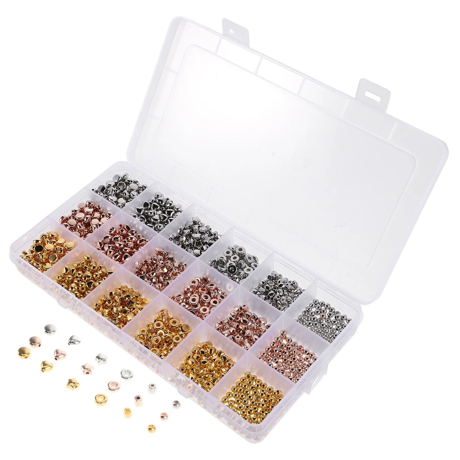 18-Compartment Loose Set Star Heart Round Cylinder Shapes Spacer For Diy Jewelry Making Craft Projects Diy Supplies Decorative
18-Compartment Loose Set Star Heart Round Cylinder Shapes Spacer For Diy Jewelry Making Craft Projects Diy Supplies Decorative