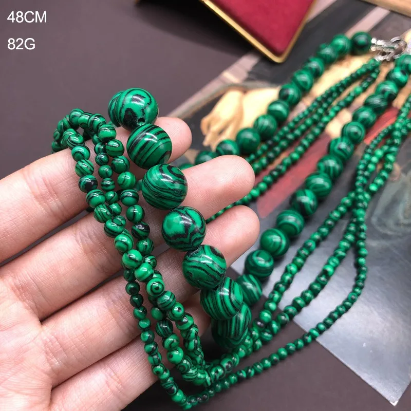 Retro Style Multi-layer Design Handmade Beaded Malachite Necklace Classic Simple and Versatile Sweater Chain Multi-wear
Retro Style Multi-layer Design Handmade Beaded Malachite Necklace Classic Simple and Versatile Sweater Chain Multi-wear