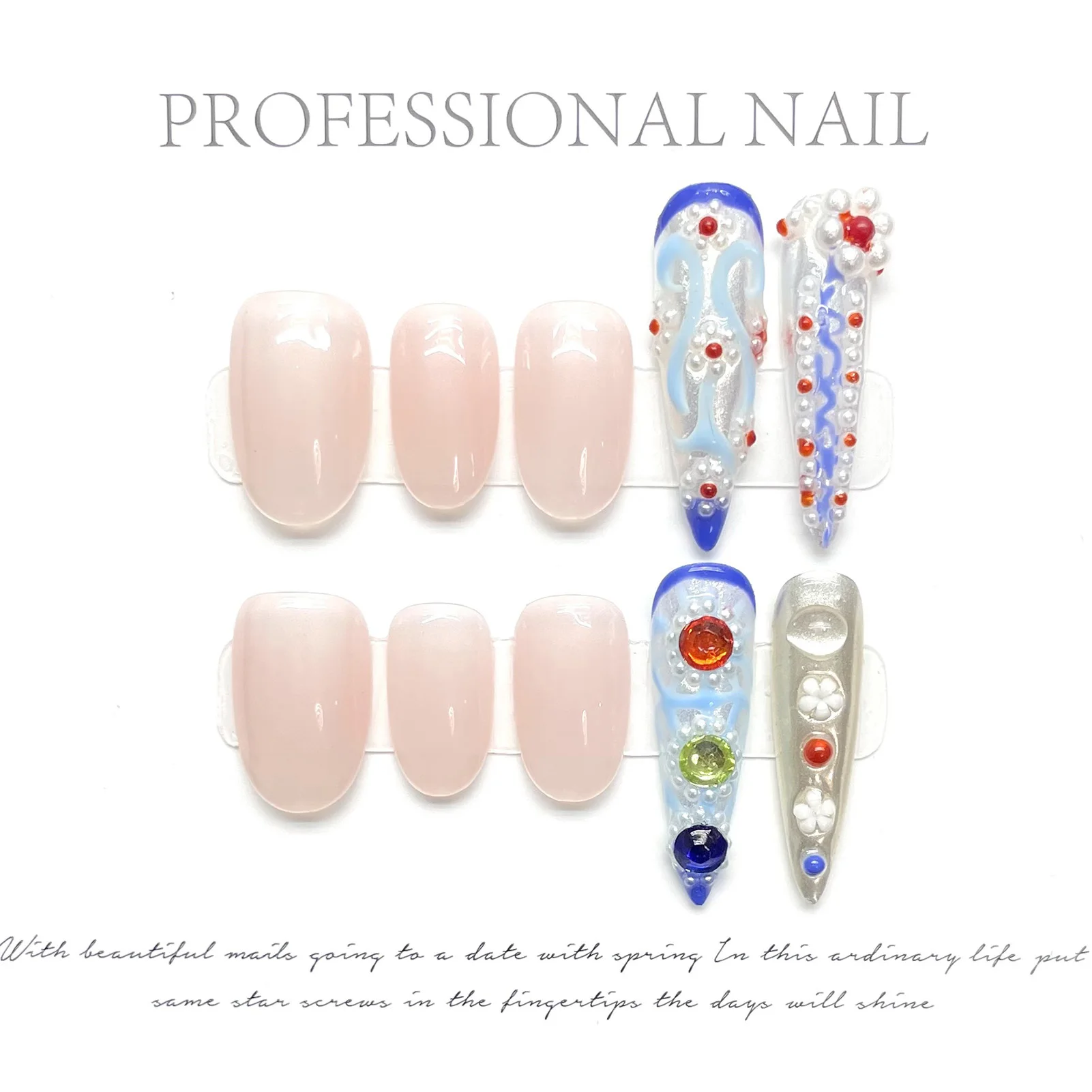 Press On Acyrlic Nails With Pearl Flower Decor Luxury Almond False Nails Long Wearable Nude Short Round Fake Nail Handmade 10pcs
Press On Acyrlic Nails With Pearl Flower Decor Luxury Almond False Nails Long Wearable Nude Short Round Fake Nail Handmade 10pcs