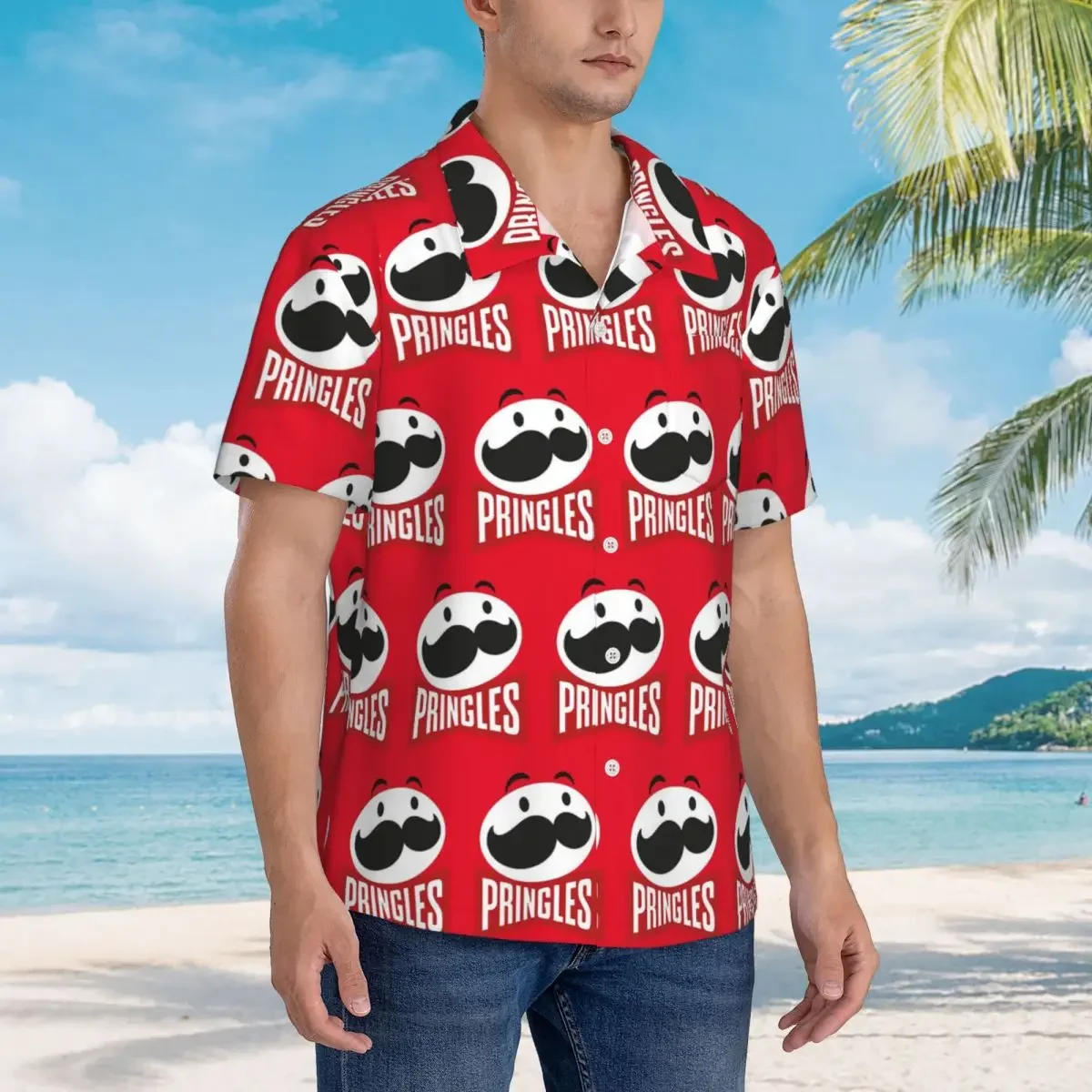Potato Crisps Chips Pringles Print Hawaiian Shirts Casual Men Short Sleeve Shirt for Summer Beach Men's Lapel Tops
Potato Crisps Chips Pringles Print Hawaiian Shirts Casual Men Short Sleeve Shirt for Summer Beach Men's Lapel Tops