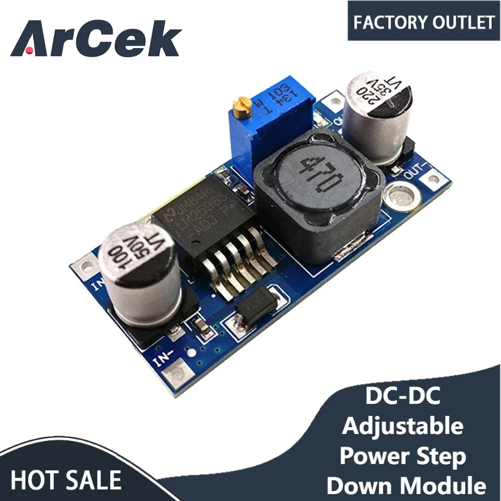 DC-DC Adjustable Power Step Down Module Blue LM2596 Buck Converter Module Voltage Regulator Board 3.2V-40V To 1.25V-35V
DC-DC Adjustable Power Step Down Module Blue LM2596 Buck Converter Module Voltage Regulator Board 3.2V-40V To 1.25V-35V