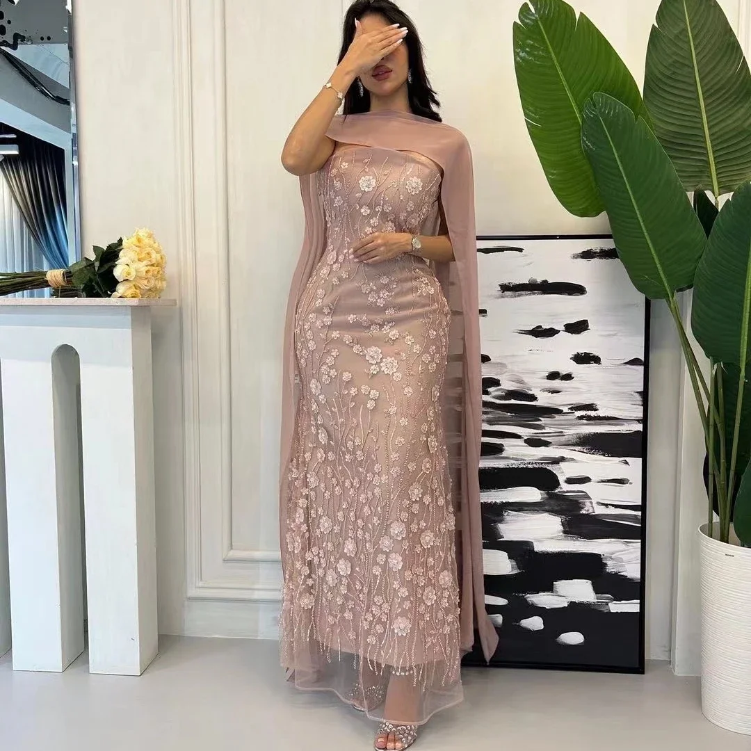 Yipeisha Flowers Tulle Long Prom Dresses Strapless Saudi Arabia Women Wear Party Evening Gowns Chiffon Wraps Vestidos De Noche
Yipeisha Flowers Tulle Long Prom Dresses Strapless Saudi Arabia Women Wear Party Evening Gowns Chiffon Wraps Vestidos De Noche