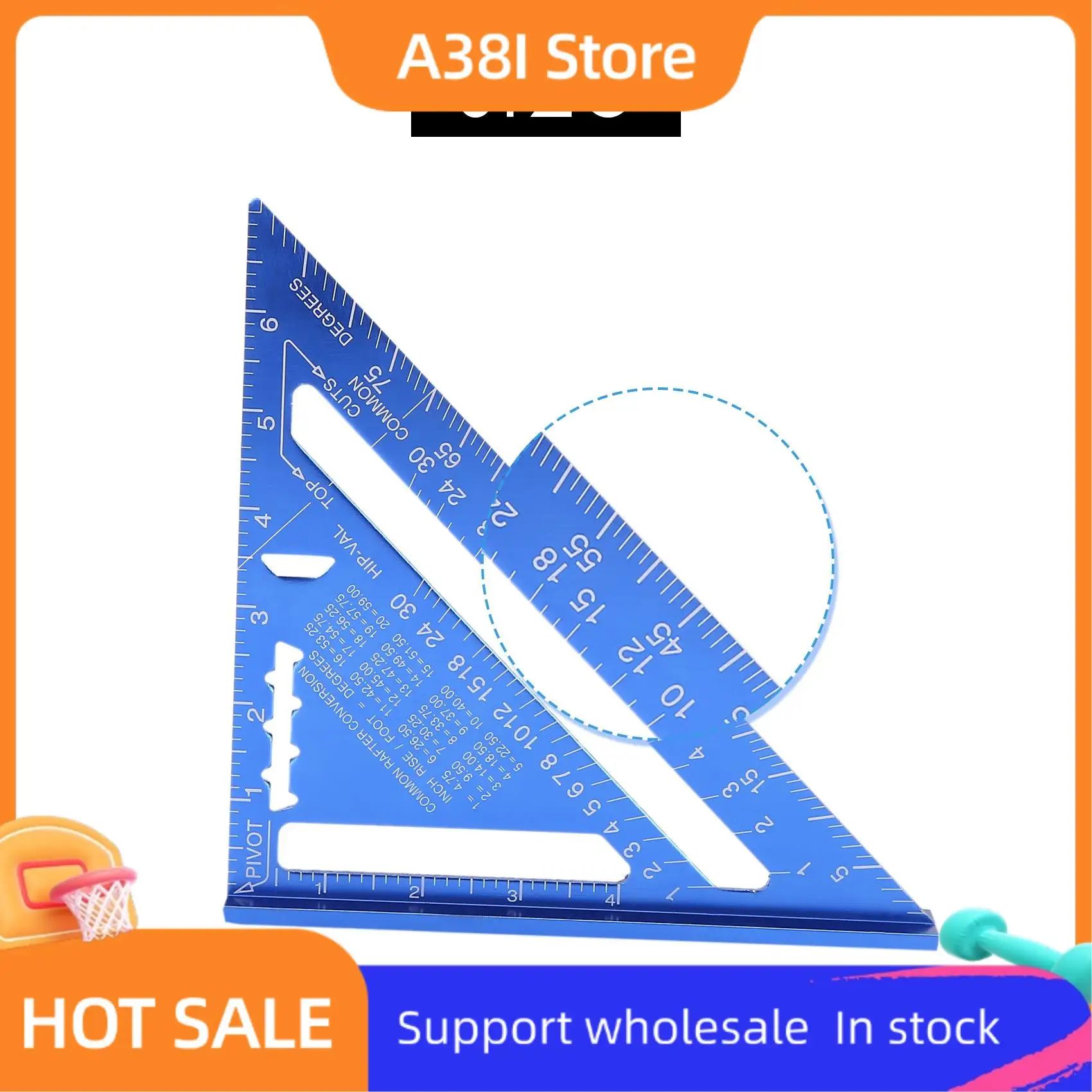 A38I 90 Degree Triple-Cornered Ruler Aluminum Alloy Angle Ruler Inch For Carpenter's Workshop 7 Inch Square Layout Tool
A38I 90 Degree Triple-Cornered Ruler Aluminum Alloy Angle Ruler Inch For Carpenter's Workshop 7 Inch Square Layout Tool