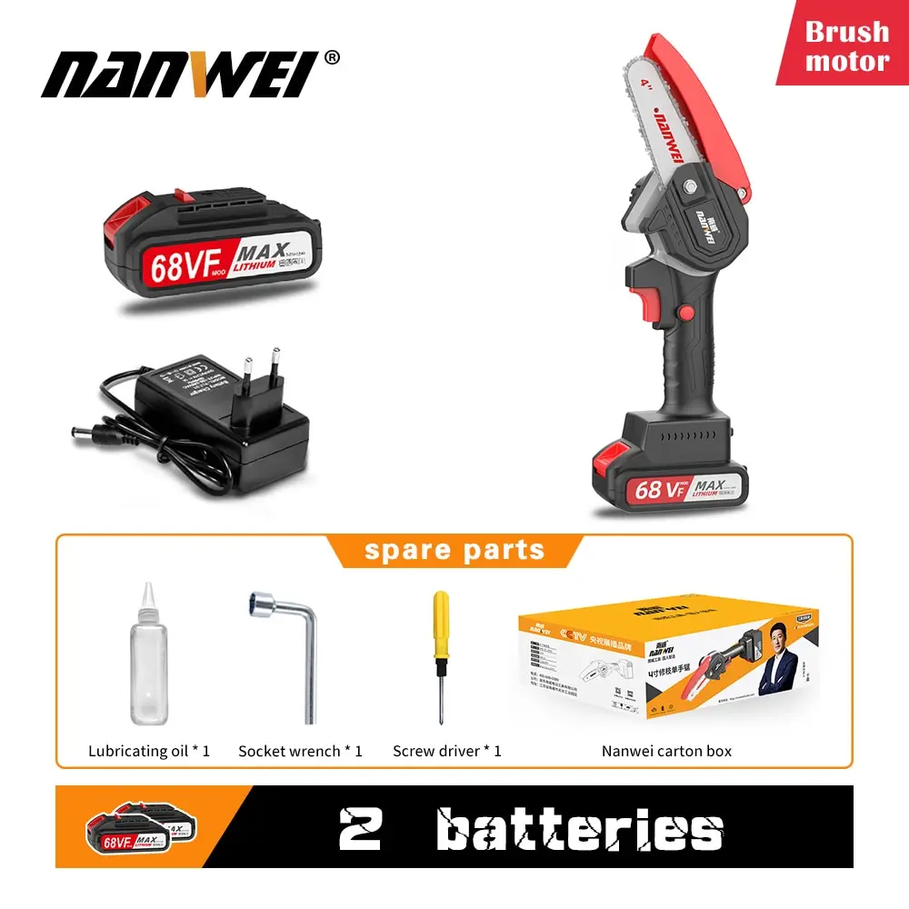 NANWEI Mini 4“ Lithium Battery Portable Electric Pruning Saw Rechargeable Small Electric Saws Woodworking Electric Saw Garden
NANWEI Mini 4“ Lithium Battery Portable Electric Pruning Saw Rechargeable Small Electric Saws Woodworking Electric Saw Garden