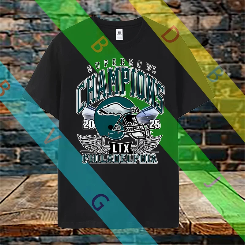 Summer Casual Pure cotton T Shirts eagles Superbowl CHAMPIONS t shirt Fashion Short Sleeve Tops Cool Tee
Summer Casual Pure cotton T Shirts eagles Superbowl CHAMPIONS t shirt Fashion Short Sleeve Tops Cool Tee
