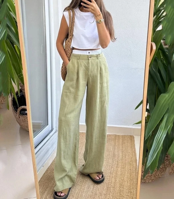 Two Piece Sets Women Outfit 2024 Casual Round Neck Sleeveless Top and Stylish Loose Contrasting Color Patchwork Pants Set
Two Piece Sets Women Outfit 2024 Casual Round Neck Sleeveless Top and Stylish Loose Contrasting Color Patchwork Pants Set