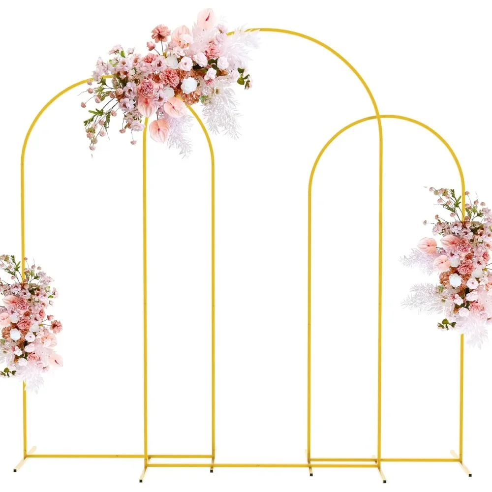 Metal Arch Stand Gold Wedding Chiara Backdrop Stand Set of 3 (7.2FT,6.6FT,6FT) Square Arched Frame for Birthday Party Decoration
Metal Arch Stand Gold Wedding Chiara Backdrop Stand Set of 3 (7.2FT,6.6FT,6FT) Square Arched Frame for Birthday Party Decoration
