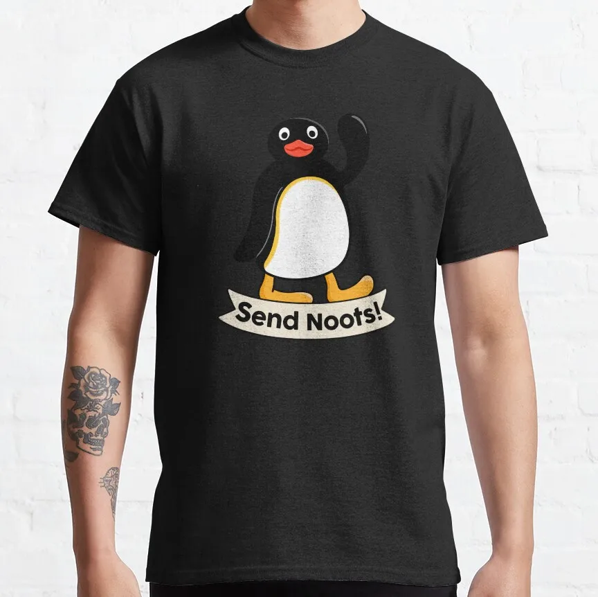 Send Noots Vintage Noot Noot Pingo Retro 80s cartoon graphic t shirts Funny Penguin Lover Gift 100% cotton large size tops
Send Noots Vintage Noot Noot Pingo Retro 80s cartoon graphic t shirts Funny Penguin Lover Gift 100% cotton large size tops