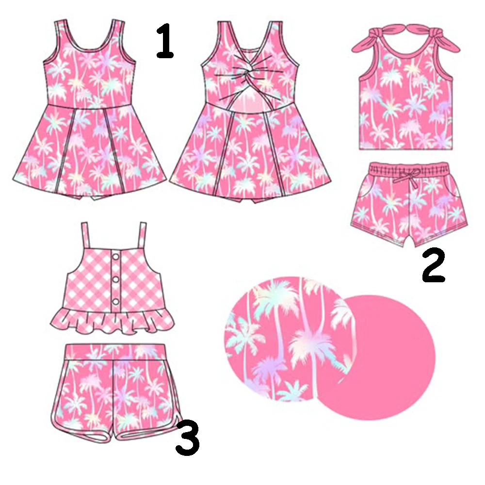 Wholesale children's summer clothing girls pink sleeveless suit coconut tree print suspender shorts summer new clothing
Wholesale children's summer clothing girls pink sleeveless suit coconut tree print suspender shorts summer new clothing