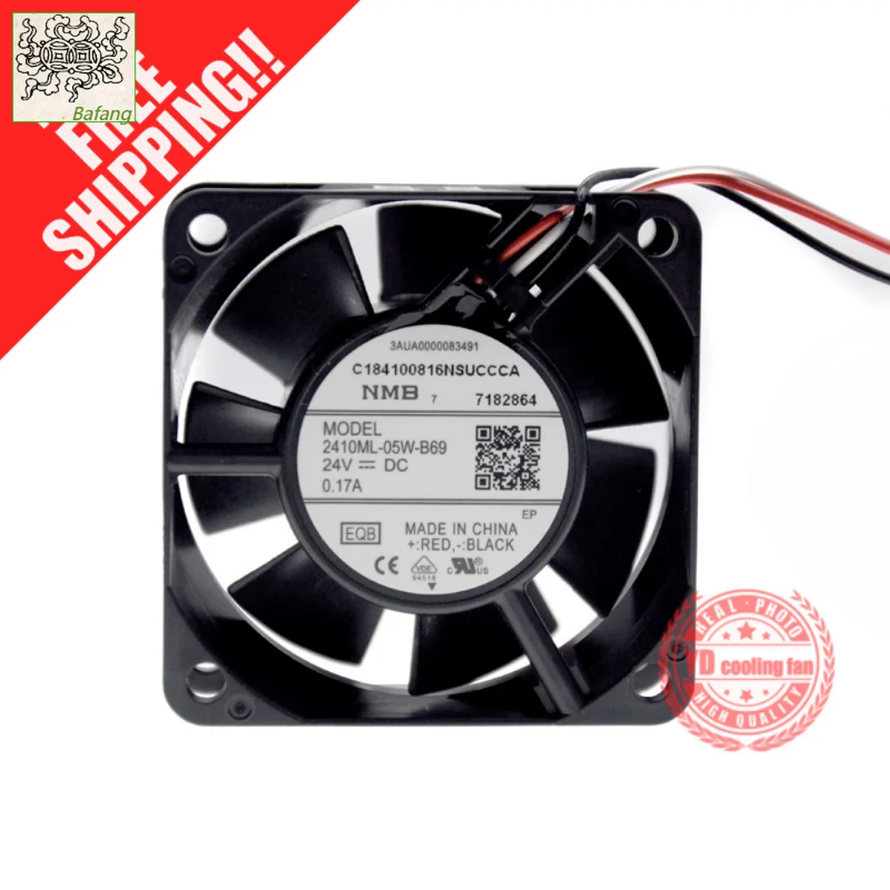 jinlingge For NMB-MAT Minebea 2410ML-05W-B69 6025 DC24V 6CM waterproof cooling fan
jinlingge For NMB-MAT Minebea 2410ML-05W-B69 6025 DC24V 6CM waterproof cooling fan