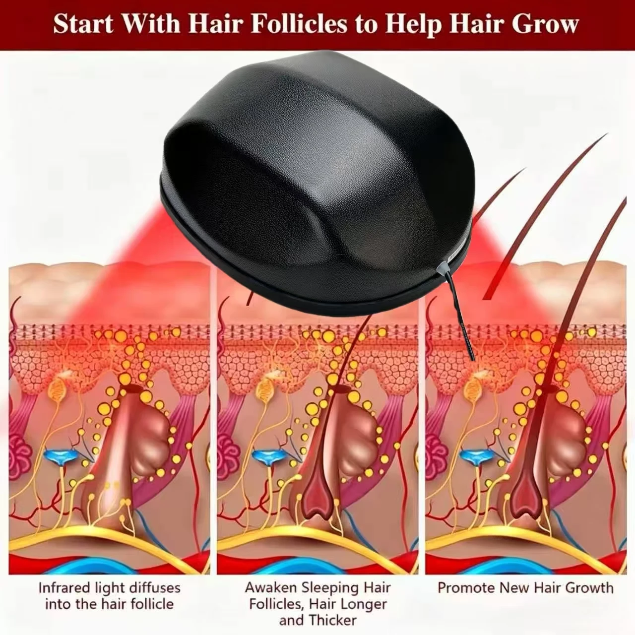 92 Laser and LEDs Red Light Cap 650nm 630nm Dual Wavelength Infrared Light Hair Therapy Anti Hair Loss Treatment Hair Growth Cap
92 Laser and LEDs Red Light Cap 650nm 630nm Dual Wavelength Infrared Light Hair Therapy Anti Hair Loss Treatment Hair Growth Cap