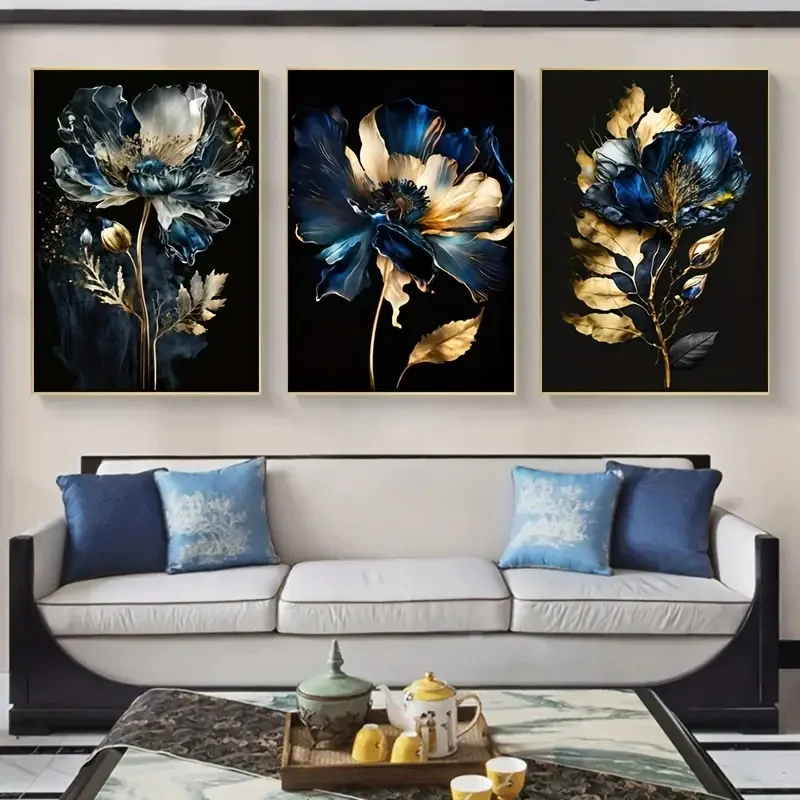 3pcs Canvas Poster Black and Blue Flowers Abstract Oil Painting Gift for Living Room Kitchen Wall Art Wall Decor Home Decoration
3pcs Canvas Poster Black and Blue Flowers Abstract Oil Painting Gift for Living Room Kitchen Wall Art Wall Decor Home Decoration