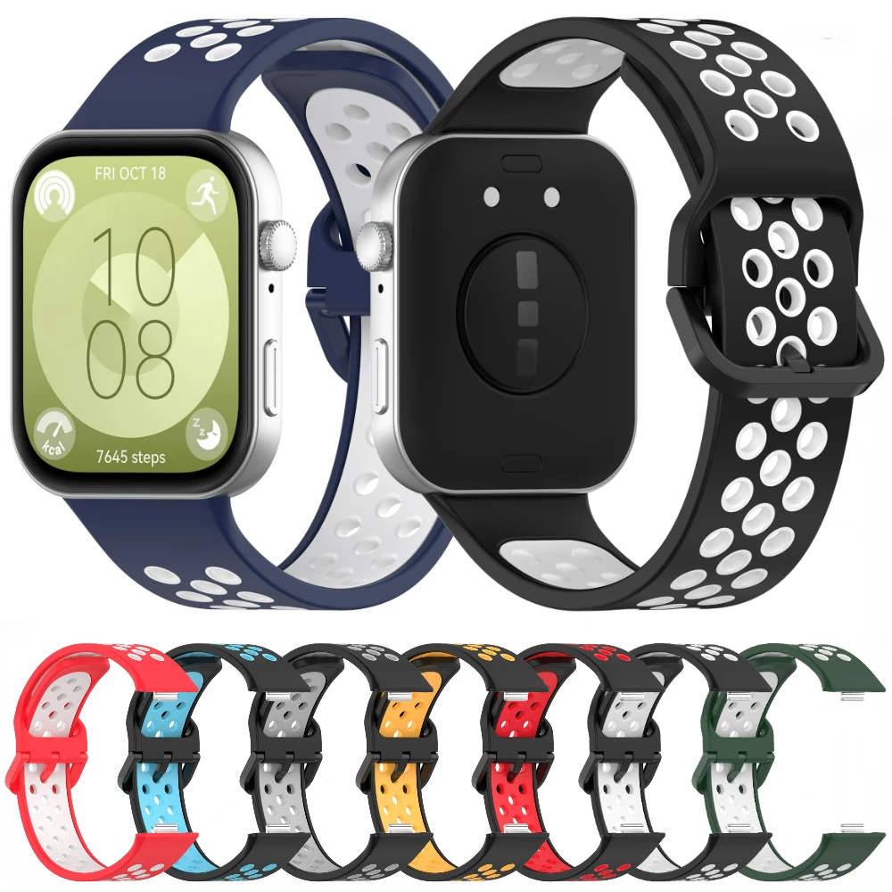 Breathable Silicone Strap for Huawei Watch Fit 3 Smart Watch Replaceable Bracelet Accessories for Huawei Watch Fit 3 Band Correa
Breathable Silicone Strap for Huawei Watch Fit 3 Smart Watch Replaceable Bracelet Accessories for Huawei Watch Fit 3 Band Correa