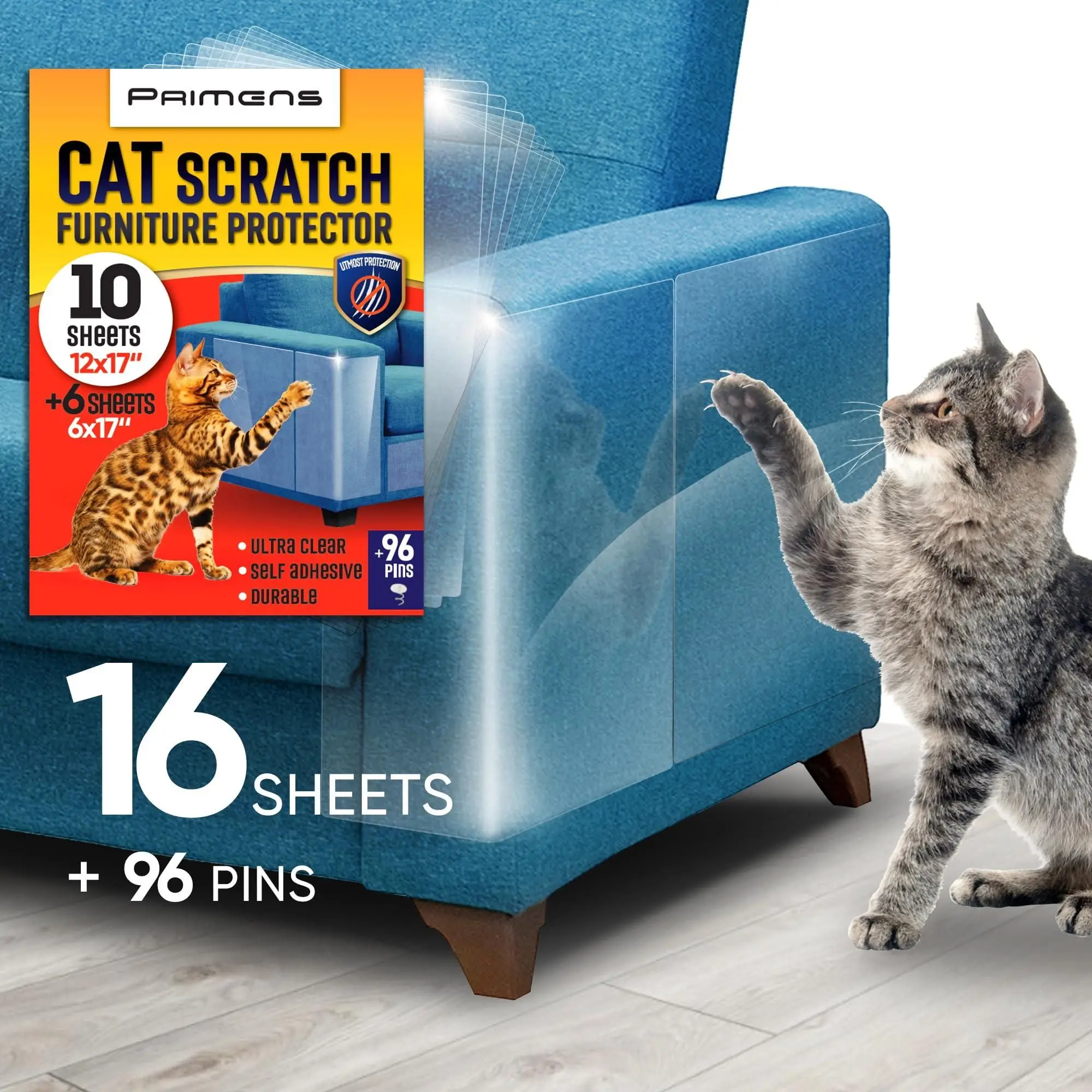 Heavy Duty Cat Scratch Deterrent Furniture Protectors for Sofa Doors Clear Couch Protectors from Cats 16 Sheets
Heavy Duty Cat Scratch Deterrent Furniture Protectors for Sofa Doors Clear Couch Protectors from Cats 16 Sheets
