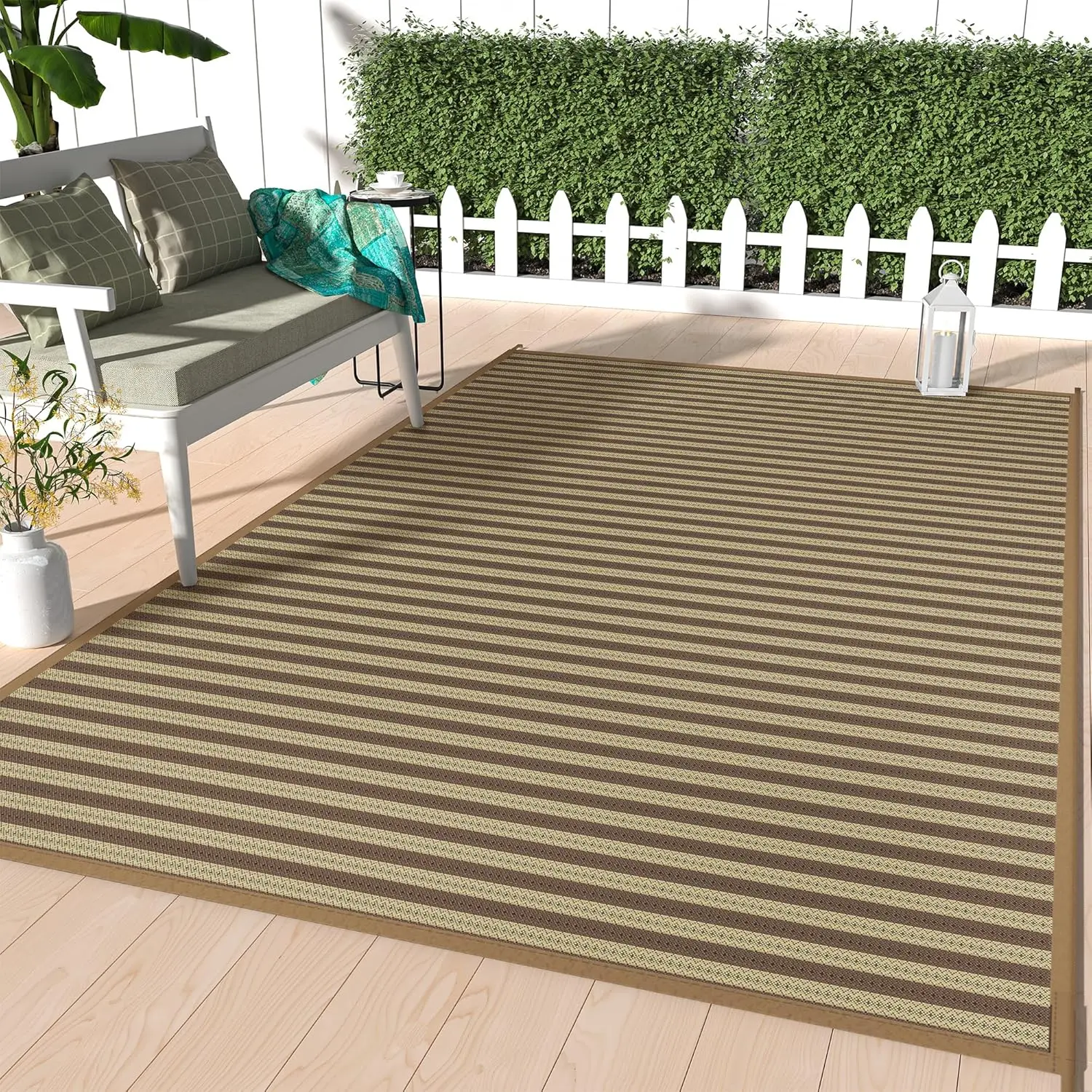Outdoor Rug 6x9 ft Waterproof, Reversible Plastic Straw Patio Rug for RV Camping Mat, Deck, Backyard Balcony Mat - Lightweigh
Outdoor Rug 6x9 ft Waterproof, Reversible Plastic Straw Patio Rug for RV Camping Mat, Deck, Backyard Balcony Mat - Lightweigh