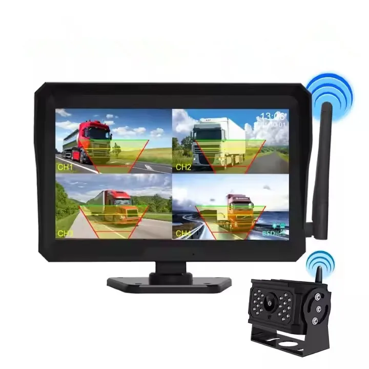 Truck CCTV Camera System 4CH WiFi Remote Monitoring, 360° Bird View for Semi Trucks with 15m Night Vision
Truck CCTV Camera System 4CH WiFi Remote Monitoring, 360° Bird View for Semi Trucks with 15m Night Vision