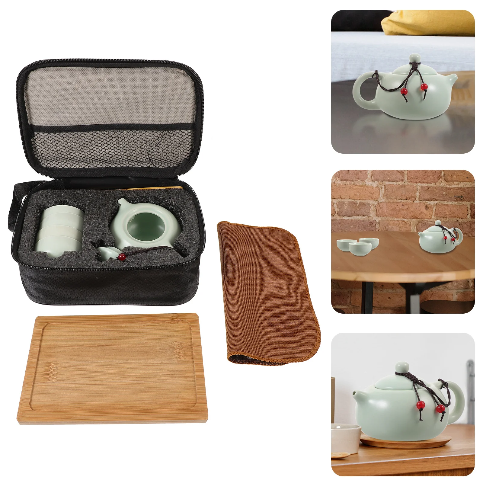 1Set Travel Tea Set Compact Ceramic Teapot Cup Kit Includes Tea Tray Accessories Storage Pouch for Camping Office Gift Portable
1Set Travel Tea Set Compact Ceramic Teapot Cup Kit Includes Tea Tray Accessories Storage Pouch for Camping Office Gift Portable