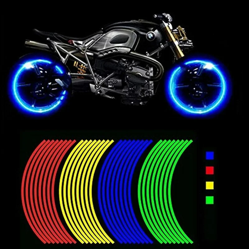 8Pcs/set Reflective Wheel Rims Stickers Motocross Bike Motorcycle Body Rim Stripe Tape Sticker Decorative Reflector Film Decals
8Pcs/set Reflective Wheel Rims Stickers Motocross Bike Motorcycle Body Rim Stripe Tape Sticker Decorative Reflector Film Decals