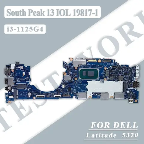 Laptop Motherboard For Dell Latitude 5320 With i3-1125G4 CPU 4/8/16GB RAM Notebook Mainboard 19817-1