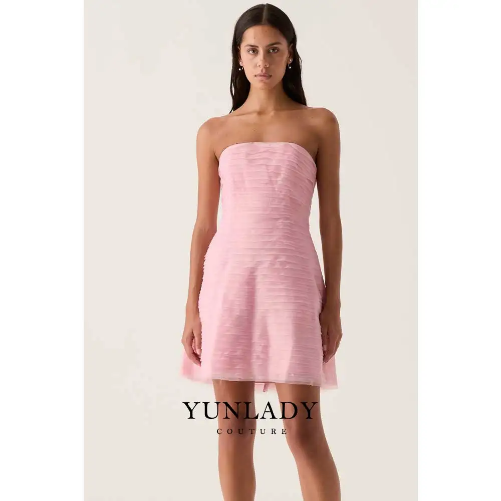 YUNLAN Elegant Women's Pink Organza Mini Evening Dress 2024 Luxury Dubai Wedding Sleeveless Tube Bridesmaids Guest Party Dress
YUNLAN Elegant Women's Pink Organza Mini Evening Dress 2024 Luxury Dubai Wedding Sleeveless Tube Bridesmaids Guest Party Dress