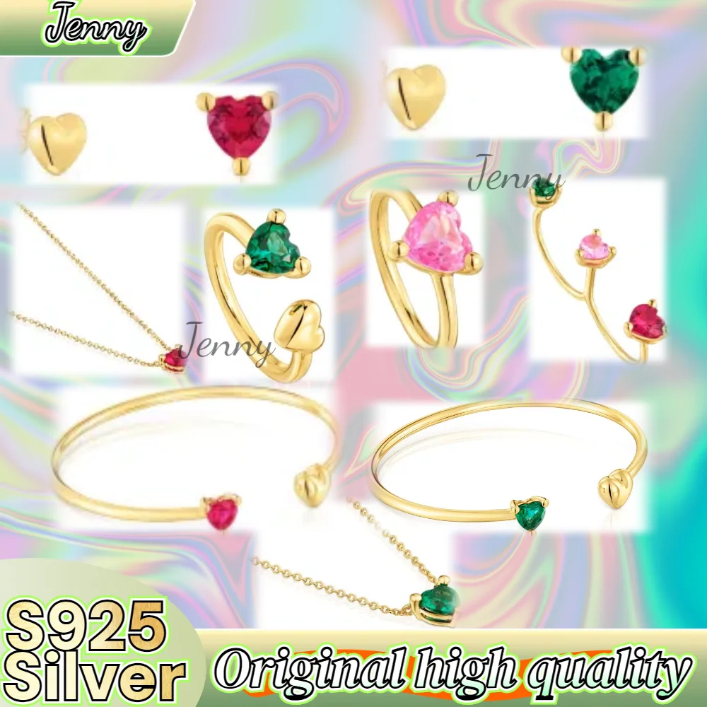 Poland 2025 new heart-shaped colored gemstone set S925 silver sweet fashion Spanish style holiday gift ORiginal high quality
Poland 2025 new heart-shaped colored gemstone set S925 silver sweet fashion Spanish style holiday gift ORiginal high quality