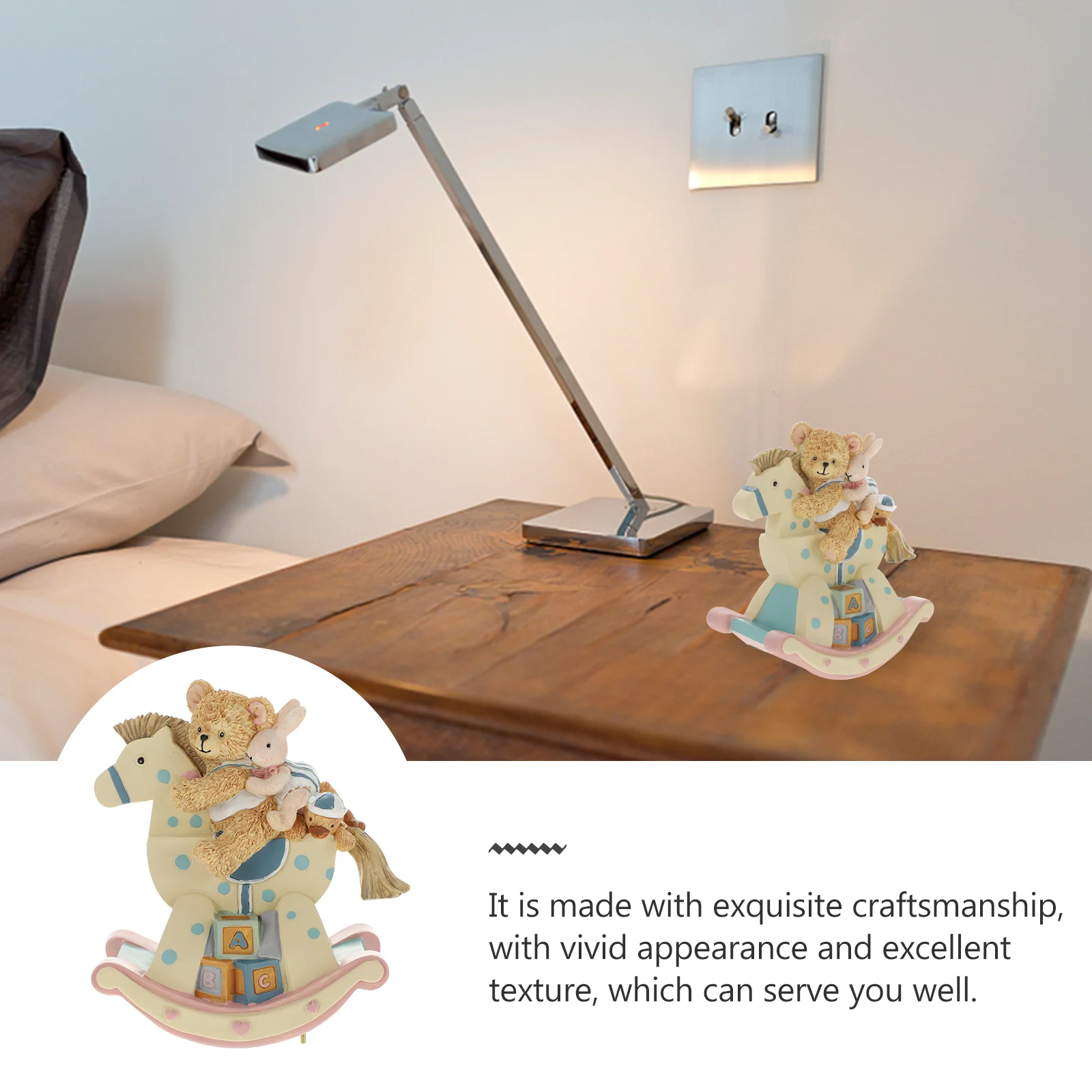 1pc Bear Rocking Horse Music Box Resin Cartoon Animal Melody Box Desktop Decor Gift For Kids Table Ornament
1pc Bear Rocking Horse Music Box Resin Cartoon Animal Melody Box Desktop Decor Gift For Kids Table Ornament