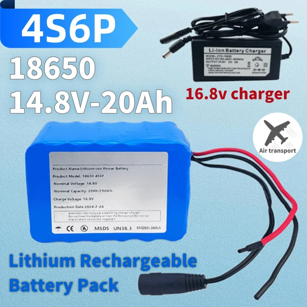 18650 4S6P 14.8V 20Ah Built-in BMS Suitable for Night Fishing Light Heater Battery Replacement Lithium Rechargeable Battery Pack
18650 4S6P 14.8V 20Ah Built-in BMS Suitable for Night Fishing Light Heater Battery Replacement Lithium Rechargeable Battery Pack
