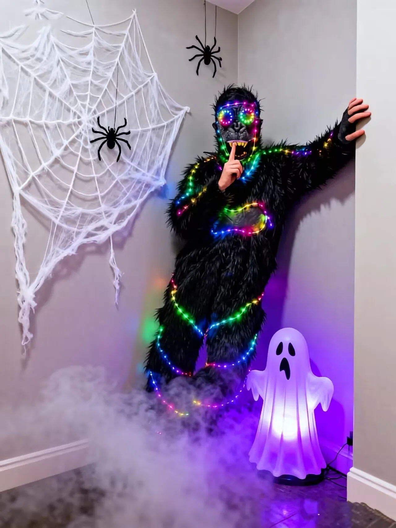 LED Glow Fur Gorilla Adult Costume Bar Glow Werewolf Costume Halloween Party Stage Performance Costume Plush Monster Costume
LED Glow Fur Gorilla Adult Costume Bar Glow Werewolf Costume Halloween Party Stage Performance Costume Plush Monster Costume