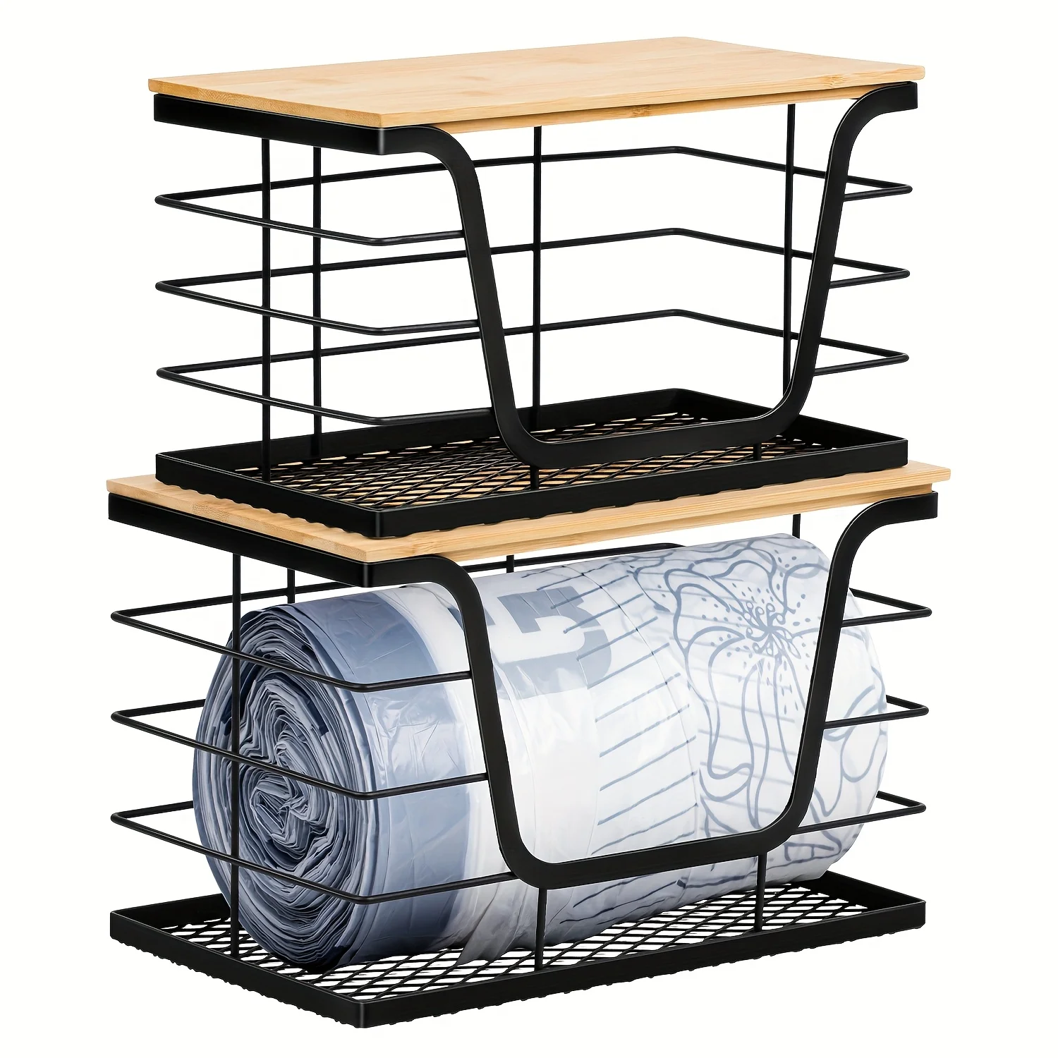usStackable Trash Holder with Top and Mesh Bottom | Wall Mounted Storage for Kitchen Laundry Organizers, Blackd
usStackable Trash Holder with Top and Mesh Bottom | Wall Mounted Storage for Kitchen Laundry Organizers, Blackd