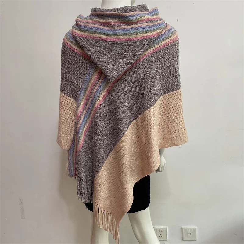 Cloak shawl hat colorful silk new style European American Spring Autumn Women Tassel Double-purpose Imitation Cashmere Pink
Cloak shawl hat colorful silk new style European American Spring Autumn Women Tassel Double-purpose Imitation Cashmere Pink