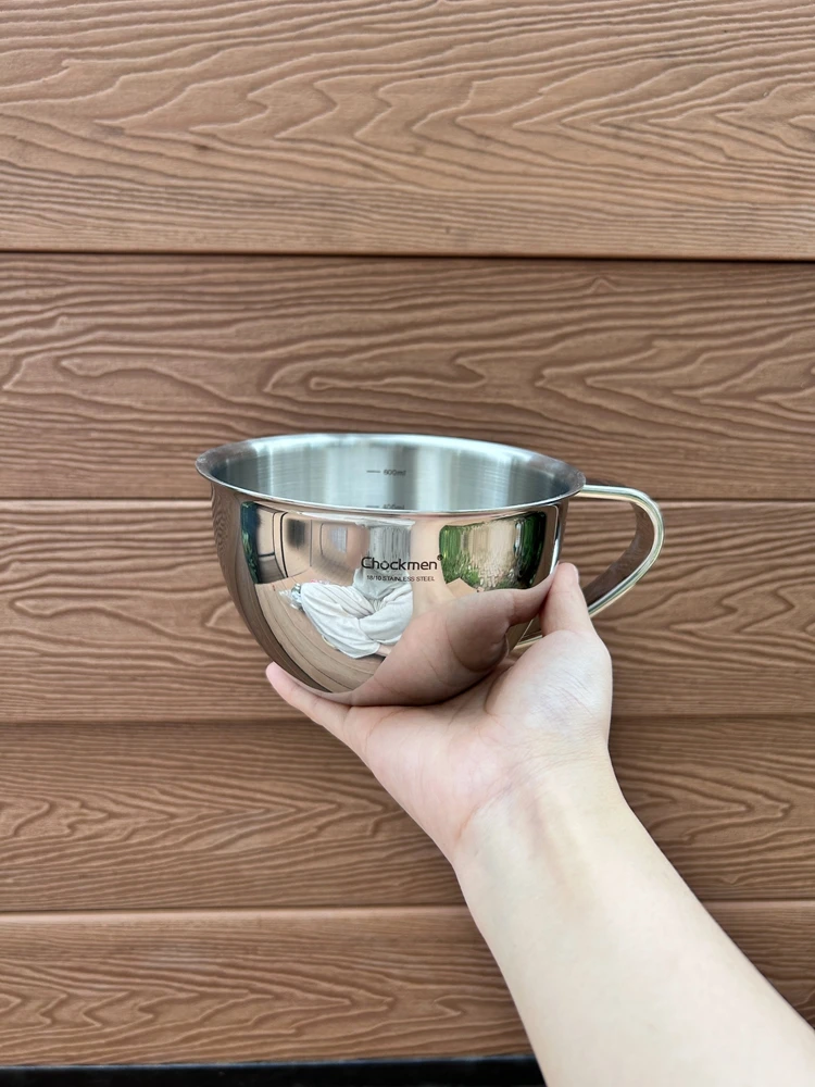 High Aesthetic Value 304 Stainless Steel Breakfast Oat Milk Cup Egg Beating Bowl Meal Bowl Measuring Cup with Handle Multi
High Aesthetic Value 304 Stainless Steel Breakfast Oat Milk Cup Egg Beating Bowl Meal Bowl Measuring Cup with Handle Multi