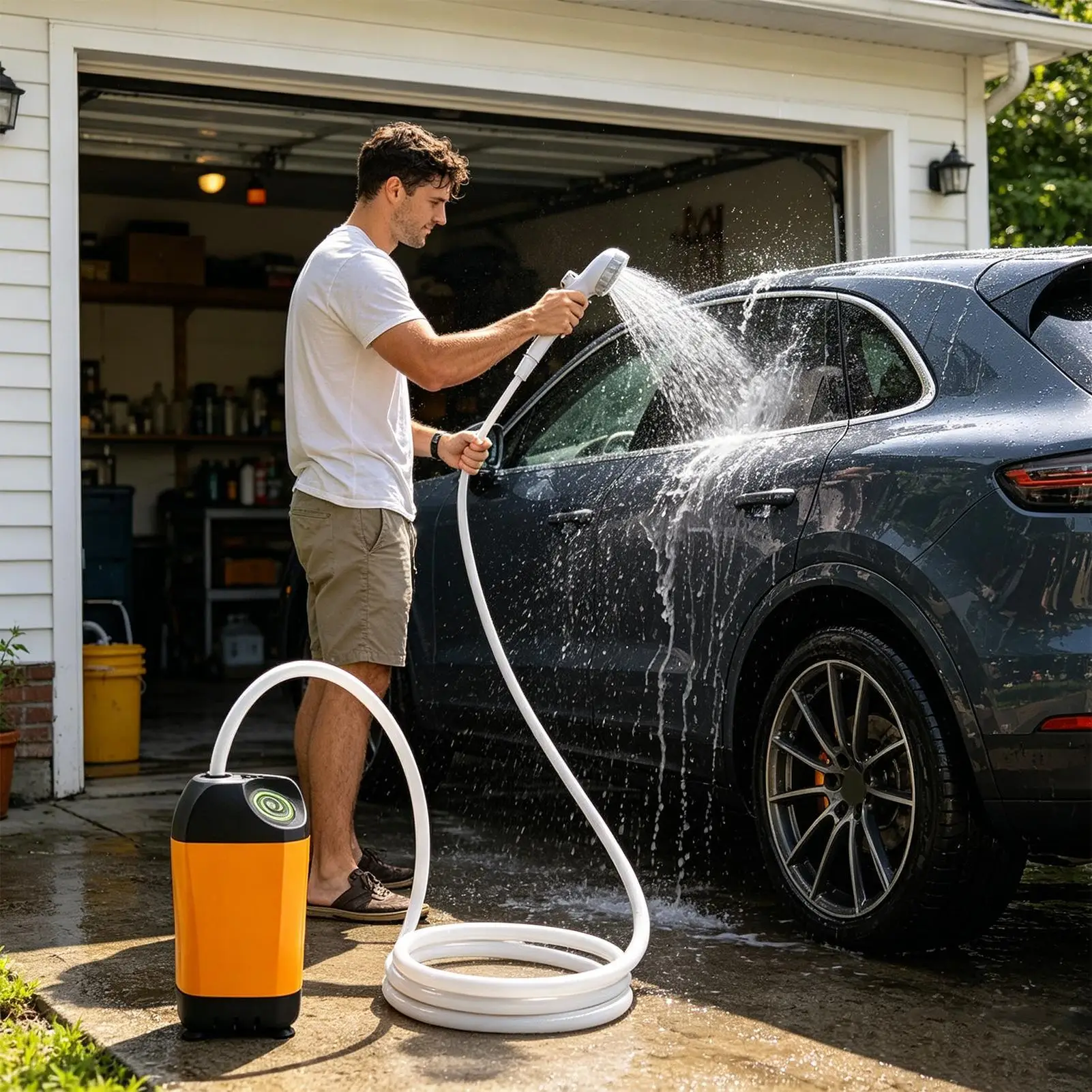 Portable Shower Rechargeable Waterproof Easy Sprayer Gadget Outdoor Camping Shower For Travel Outside Camp Beach Tent Bathroom
Portable Shower Rechargeable Waterproof Easy Sprayer Gadget Outdoor Camping Shower For Travel Outside Camp Beach Tent Bathroom