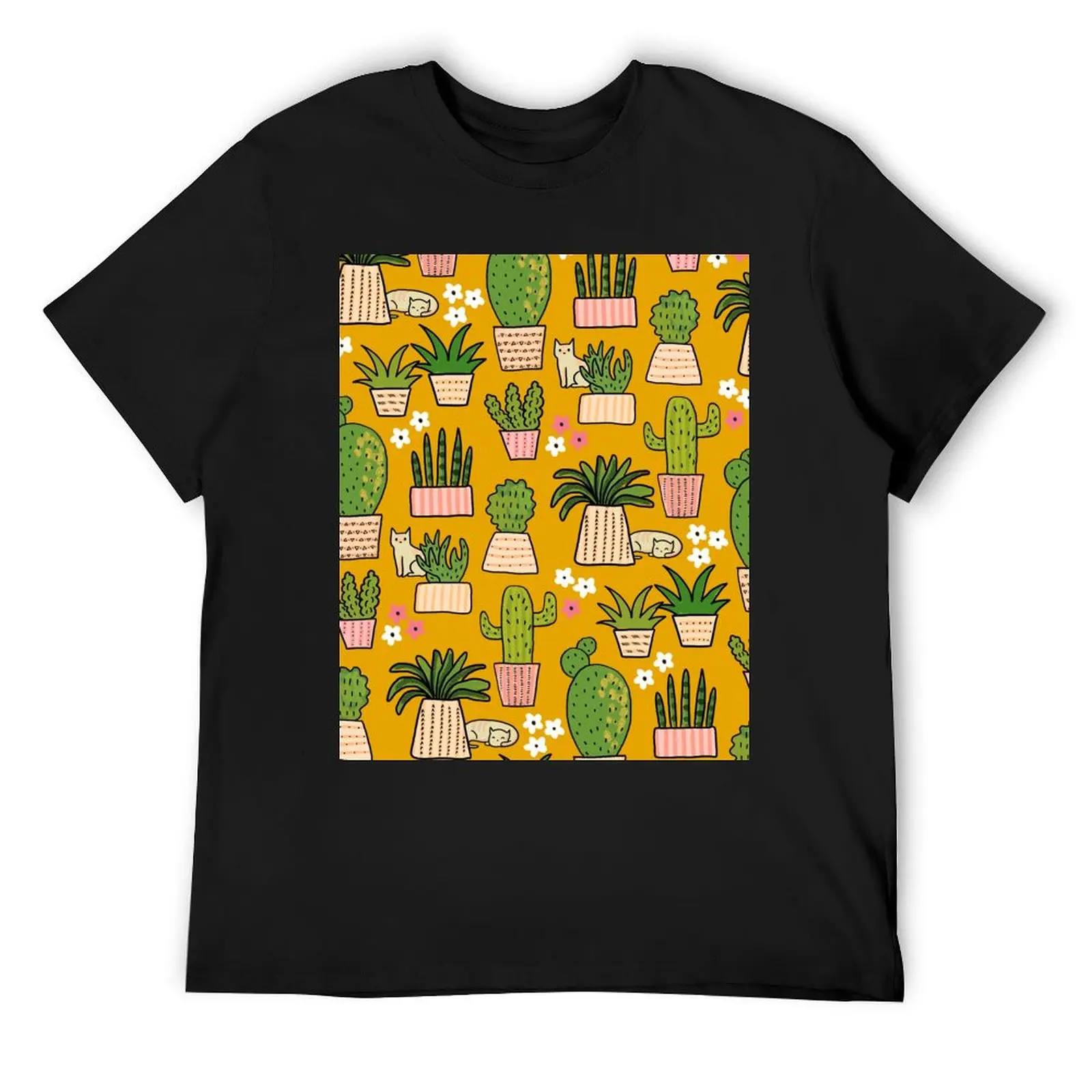 Cactus Cat Yellow Garden T-Shirt customs design your own korean fashion cotton man t-shirts funny t shirts men
Cactus Cat Yellow Garden T-Shirt customs design your own korean fashion cotton man t-shirts funny t shirts men