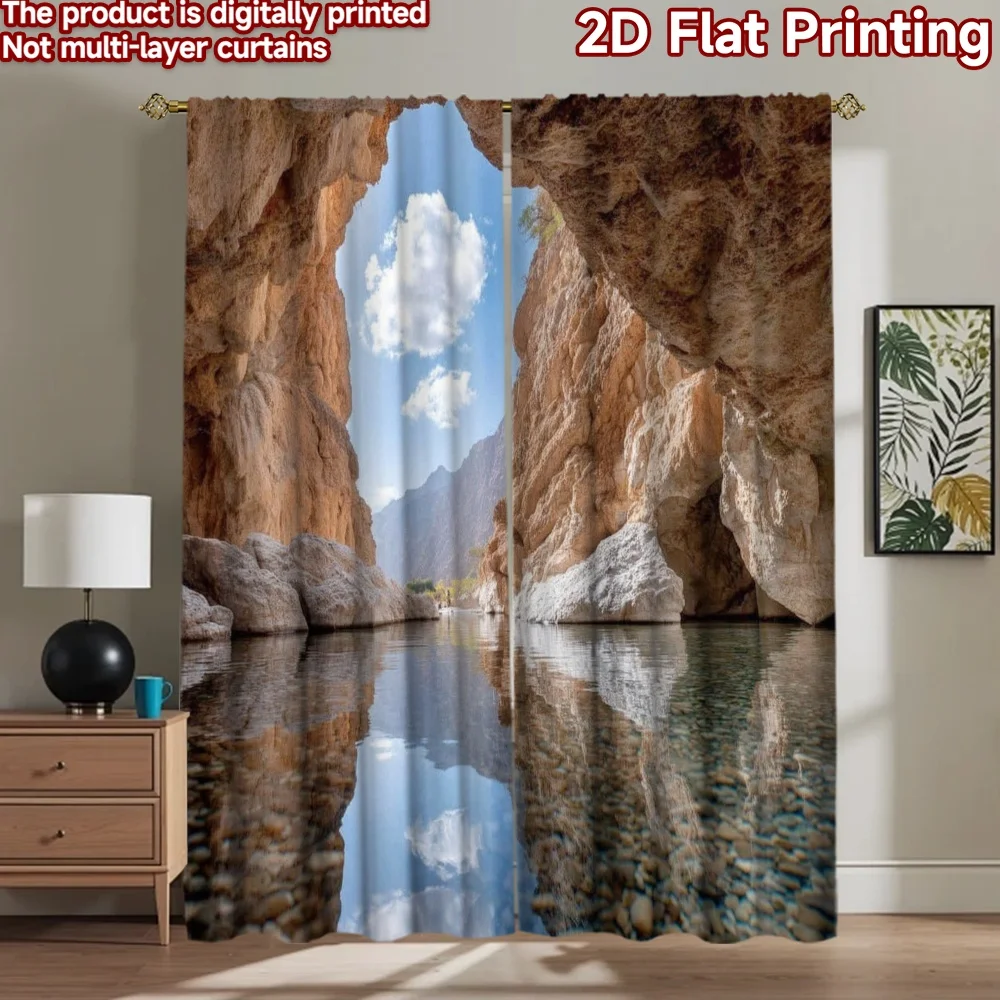 2D flat printing 2pcs Drapes Cave River Wadi Reflection Digital Printed Polyester Drapes Festive Holiday Perfect for Outdoor and
2D flat printing 2pcs Drapes Cave River Wadi Reflection Digital Printed Polyester Drapes Festive Holiday Perfect for Outdoor and