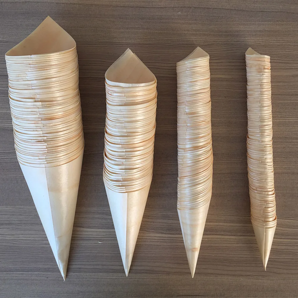 50pcs Disposable Wooden Ice Cream Cones Biodegradable Appetizer Snack Cups For Catering Party Wedding Events 12X9Cm
50pcs Disposable Wooden Ice Cream Cones Biodegradable Appetizer Snack Cups For Catering Party Wedding Events 12X9Cm
