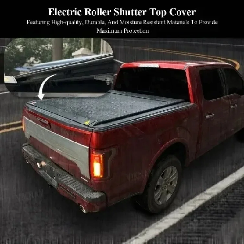 Heavy Duty Black Matte Aluminum Automatic Retractable Hard Tonneau Cover for F150
Heavy Duty Black Matte Aluminum Automatic Retractable Hard Tonneau Cover for F150
