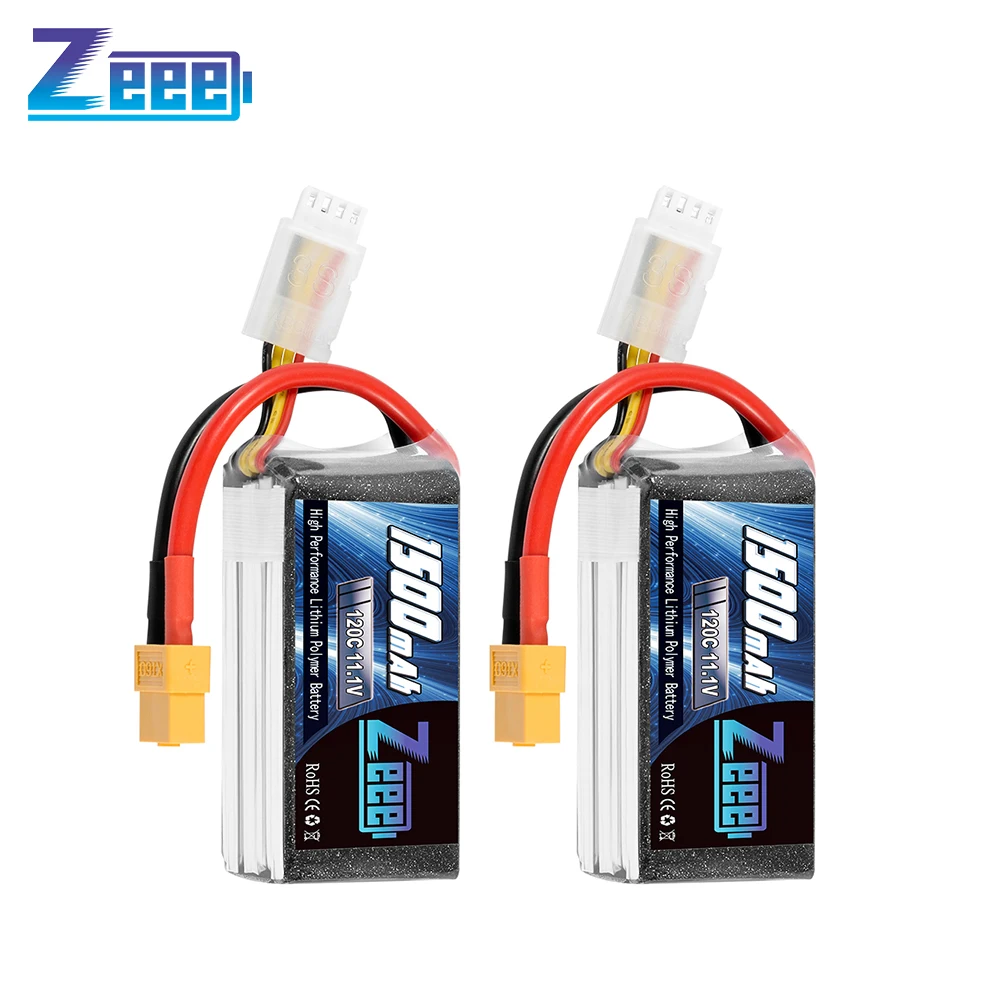 2pcs Zeee Lipo Battery 3S 1500mAh FPV Drone Battery 11.1V 120C Softcase with XT60 Plug for RC Car Graphene Racing Model Parts
2pcs Zeee Lipo Battery 3S 1500mAh FPV Drone Battery 11.1V 120C Softcase with XT60 Plug for RC Car Graphene Racing Model Parts