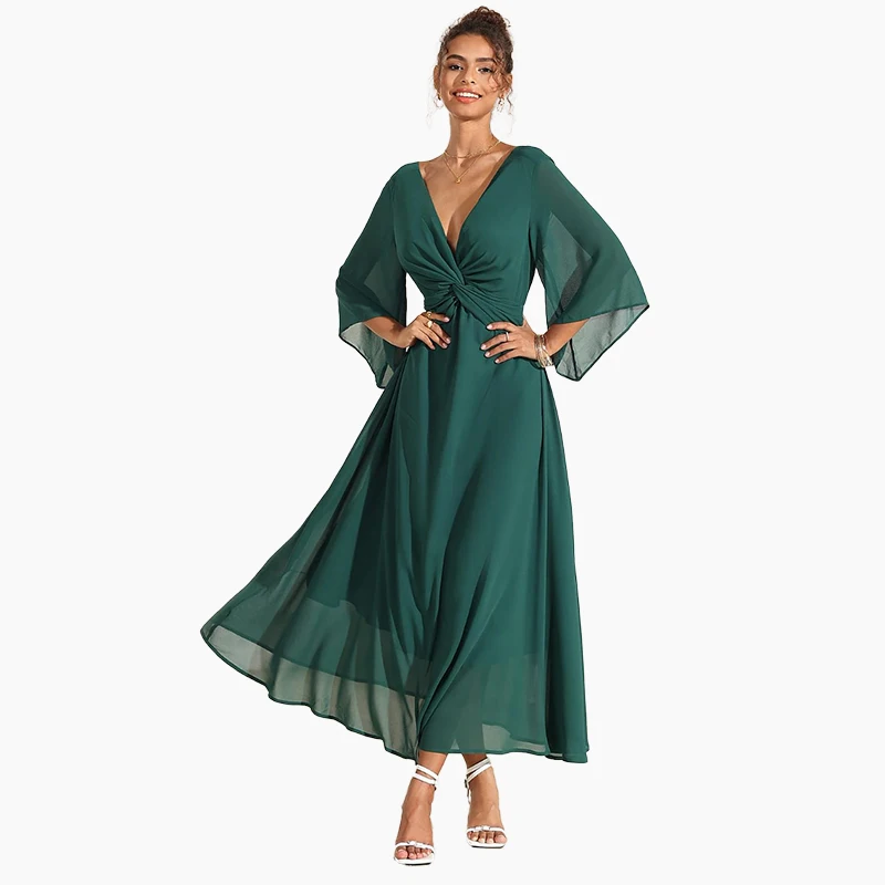 A-line long dress with long dress for women in green mesh sexy V-neck waist party party dress elegant high quality spring summer
A-line long dress with long dress for women in green mesh sexy V-neck waist party party dress elegant high quality spring summer