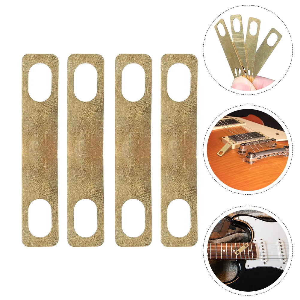 4 Pcs Guitar Neck Shims Durable Brass Heightening Gaskets for Joint Plate Connecting Thickened Metal Accessories
4 Pcs Guitar Neck Shims Durable Brass Heightening Gaskets for Joint Plate Connecting Thickened Metal Accessories