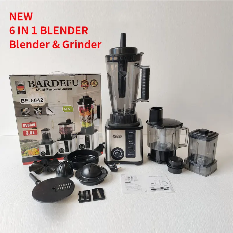 6 In 1 Food Processor Blender Fresh Fruit Juice Blender Mixer Commercial Electric Mixer Blender Machine
6 In 1 Food Processor Blender Fresh Fruit Juice Blender Mixer Commercial Electric Mixer Blender Machine