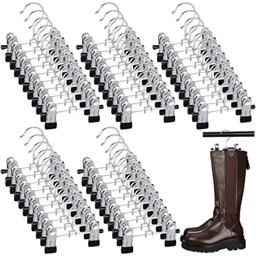 50 Pcs Boot Hangers Double Adjustable Clips Space Saving Pants Travel Portable Hanger Hanging Boot Organizer for Bags Clothes L
50 Pcs Boot Hangers Double Adjustable Clips Space Saving Pants Travel Portable Hanger Hanging Boot Organizer for Bags Clothes L