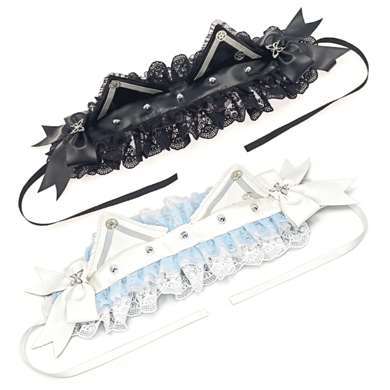 Gothic Hairband With Ruffle Bowknot Design Hair Clip Decorative Anime Headband D0UB
Gothic Hairband With Ruffle Bowknot Design Hair Clip Decorative Anime Headband D0UB
