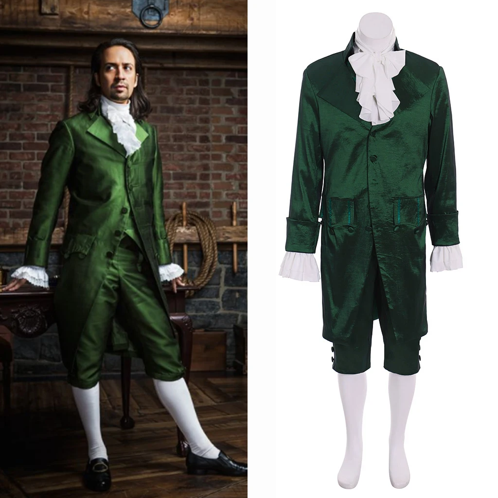 The Musical Alexander Hamilton Cosplay Costume Colonial Rococo Men's 18th Century Outfit Green Outfit Medieval Men Suit
The Musical Alexander Hamilton Cosplay Costume Colonial Rococo Men's 18th Century Outfit Green Outfit Medieval Men Suit