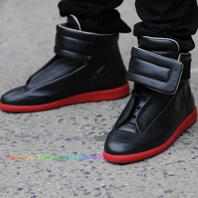 Black Red High Top Sneaker Men Genuine Leather Hook & Loop Casual Comfort Flat Fashion Shoes Trainers Ankle Boot for Men
Black Red High Top Sneaker Men Genuine Leather Hook & Loop Casual Comfort Flat Fashion Shoes Trainers Ankle Boot for Men