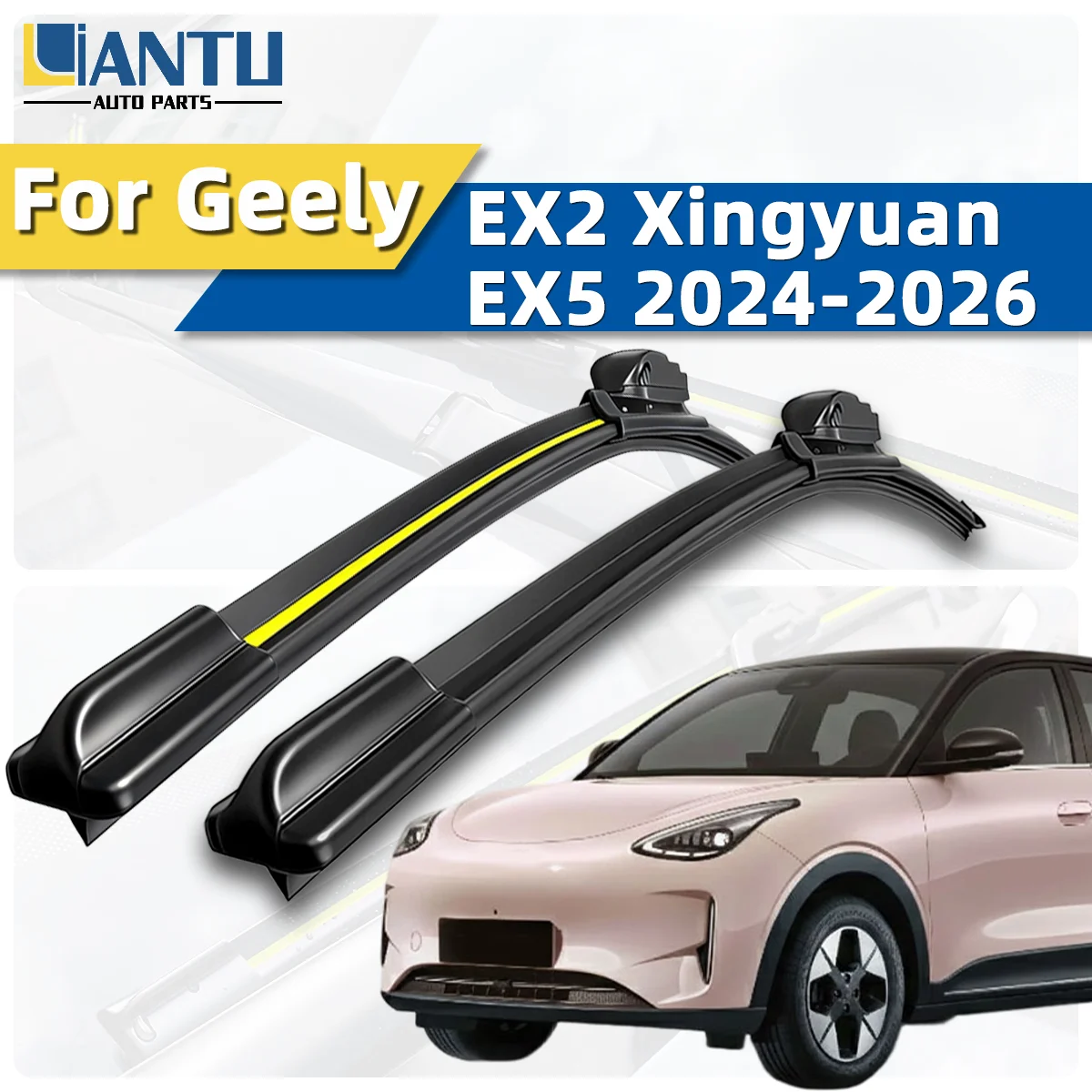 2pcs Front Windshield Wiper Fit For Geely EX2 Xingyuan EX5 2024-2026 Car Wipers Blade Premium Accessorie Quiet Operation
2pcs Front Windshield Wiper Fit For Geely EX2 Xingyuan EX5 2024-2026 Car Wipers Blade Premium Accessorie Quiet Operation